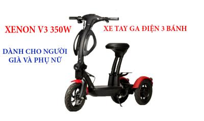 Xe tay ga điện 3 bánh Xenon V3 350W xe dành cho người nhát chạy xe 